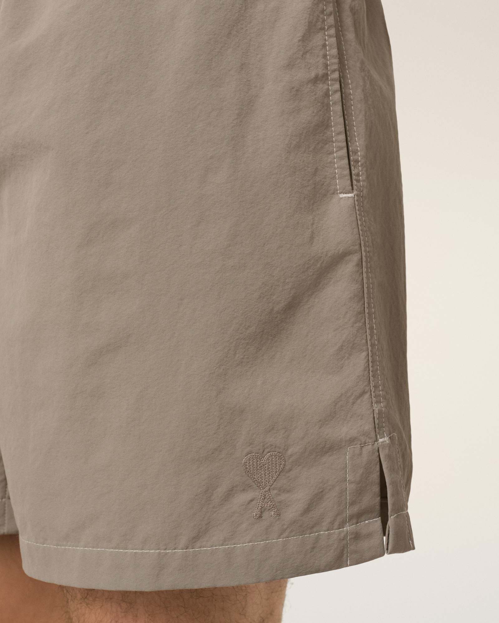 Ami Alexandre Mattiussi Elastic Waist Swimming Trunks In Nude