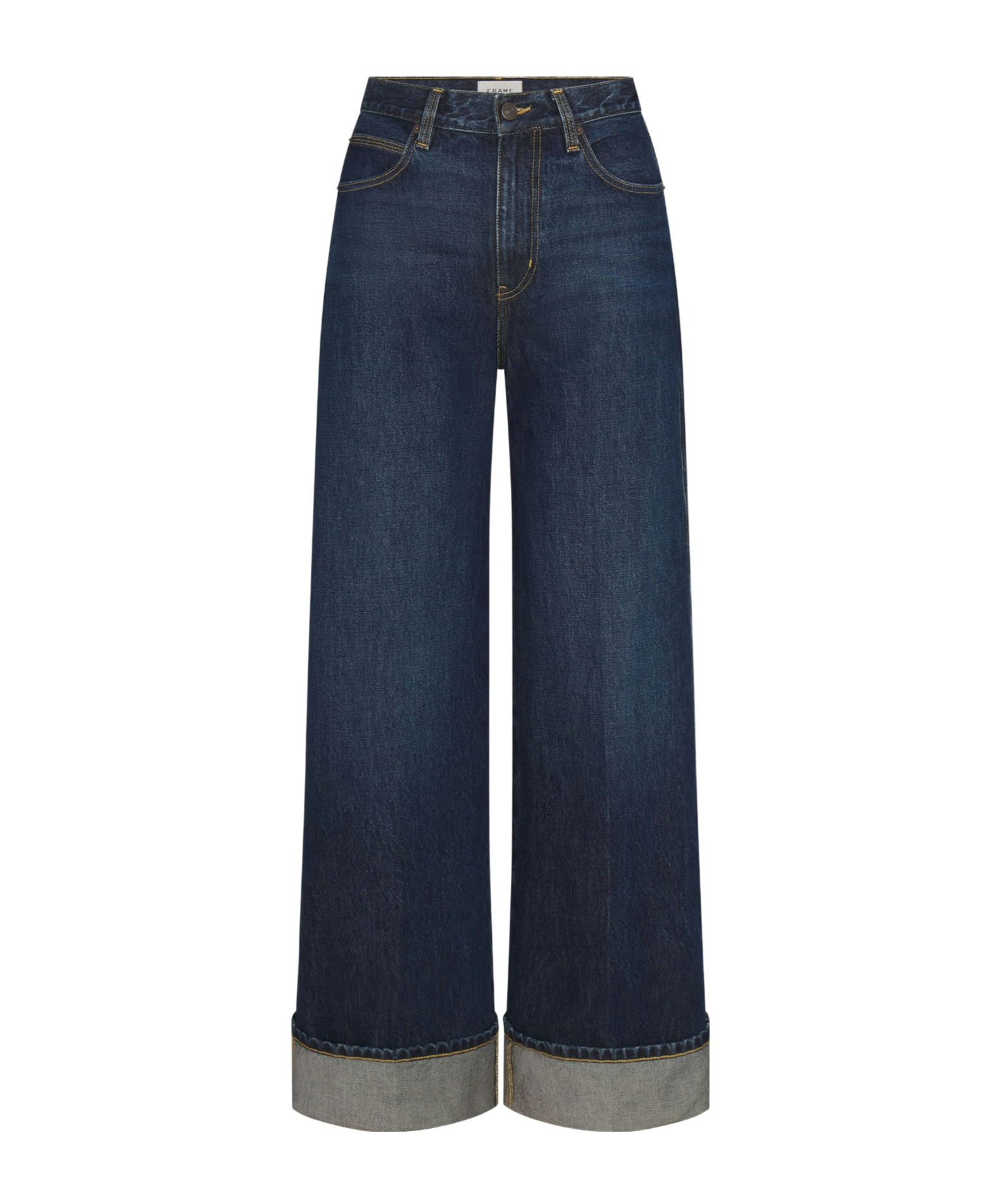 Frame High-waisted Wide-leg Jeans In Blue
