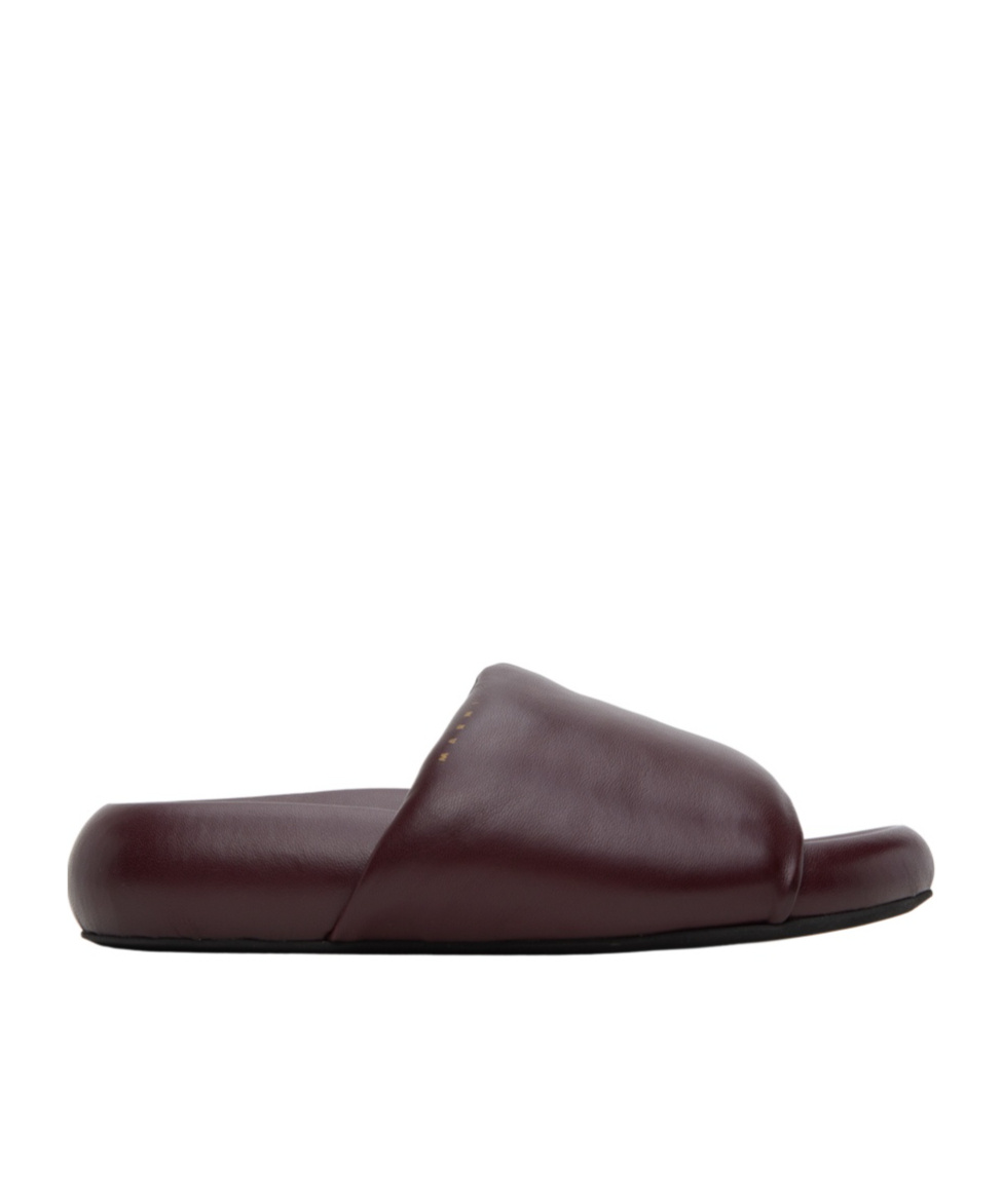 Marni Open-toed Flat Slippers In Black