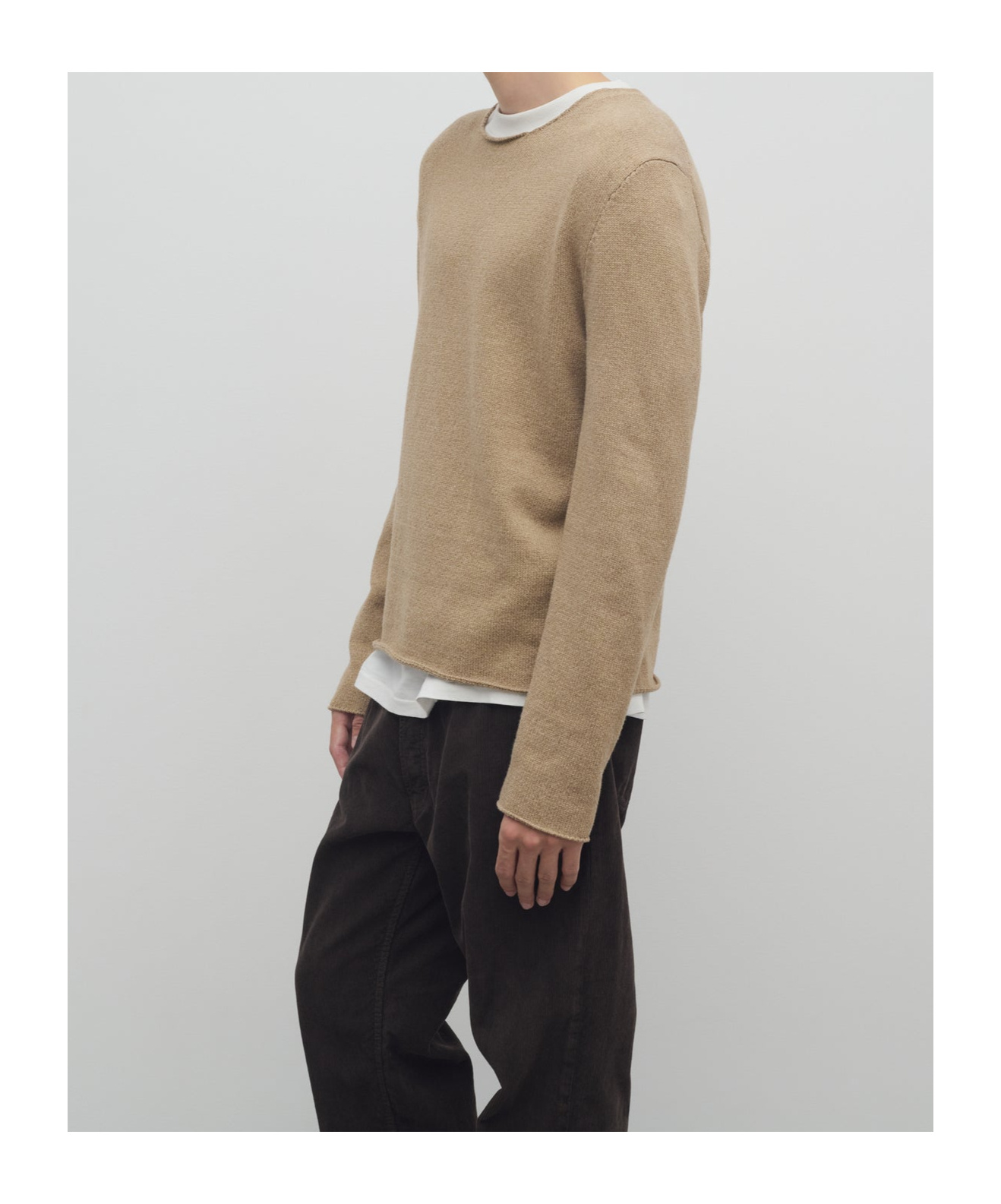 The Row Long-sleeved Wool Sweater In Beige Mixed Colors