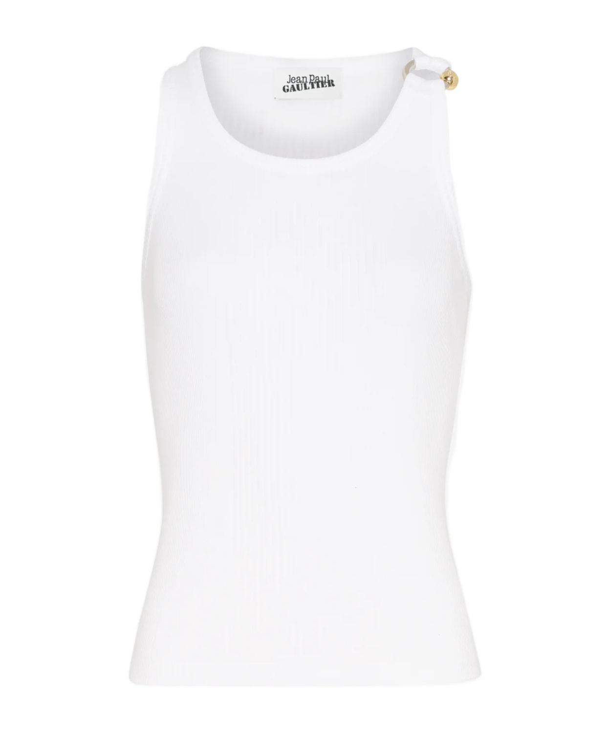 Jean Paul Gaultier Tank Top With Piercing In White