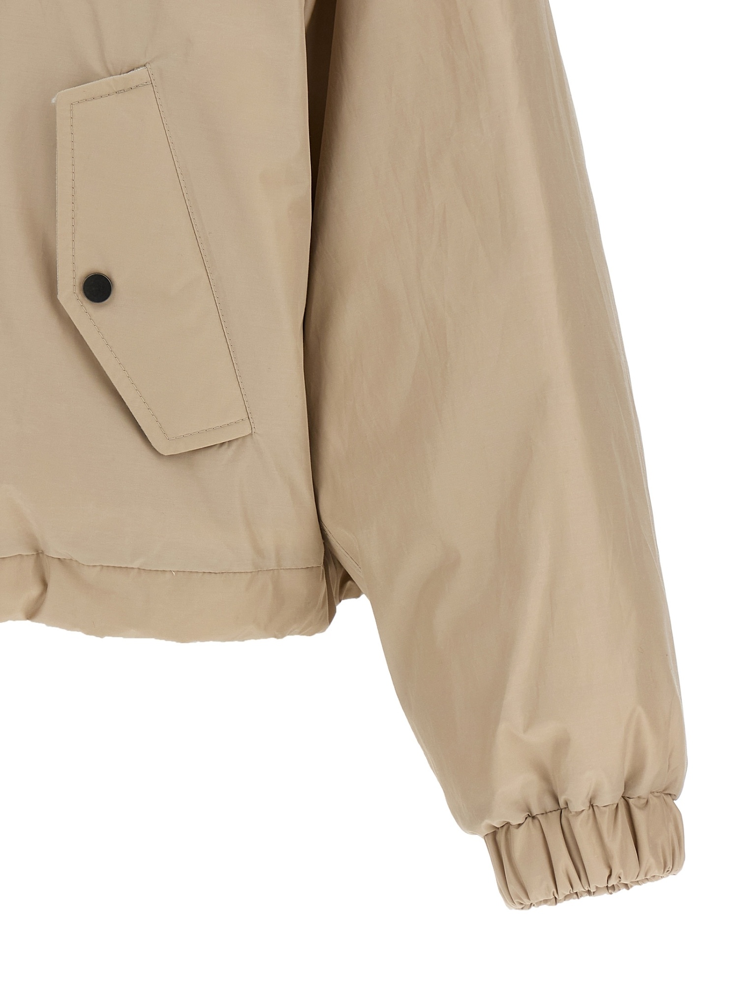 Brunello Cucinelli Cropped High Collar Quilted Jacket In Neutral