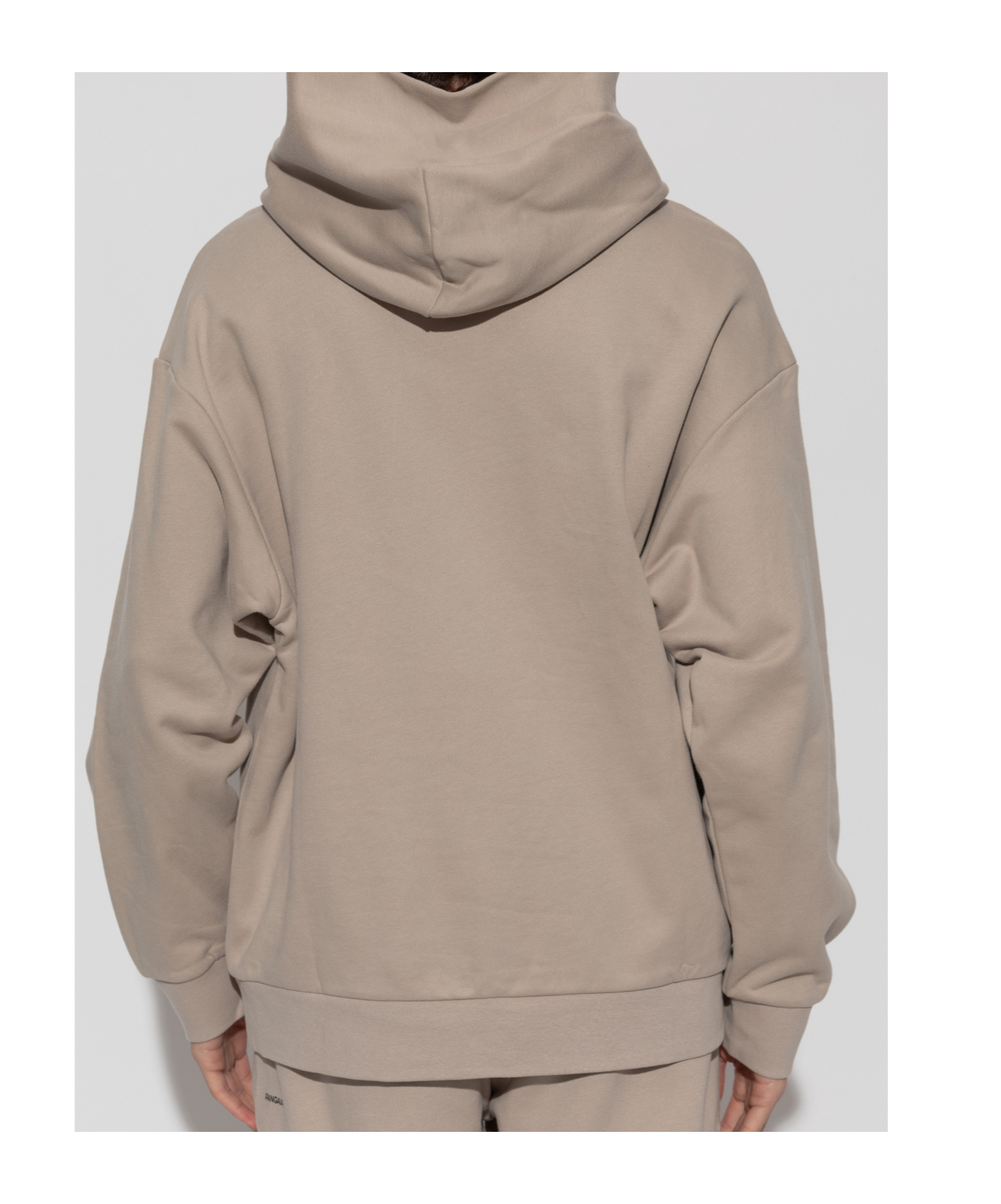 Pangaia Logo-print Organic-cotton Hoodie In Nude