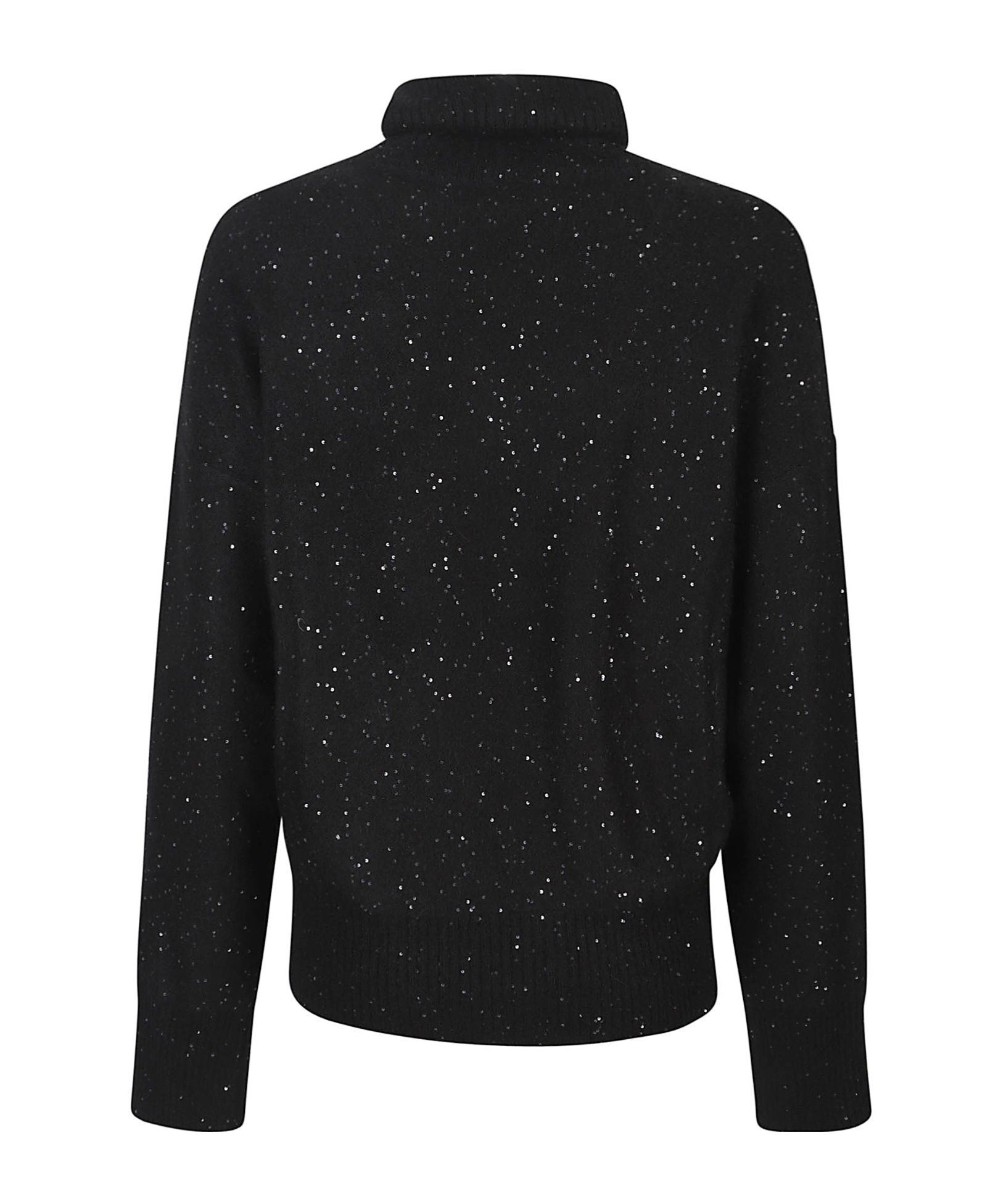 Fabiana Filippi Sequin-embellished Turtleneck Sweater In Black