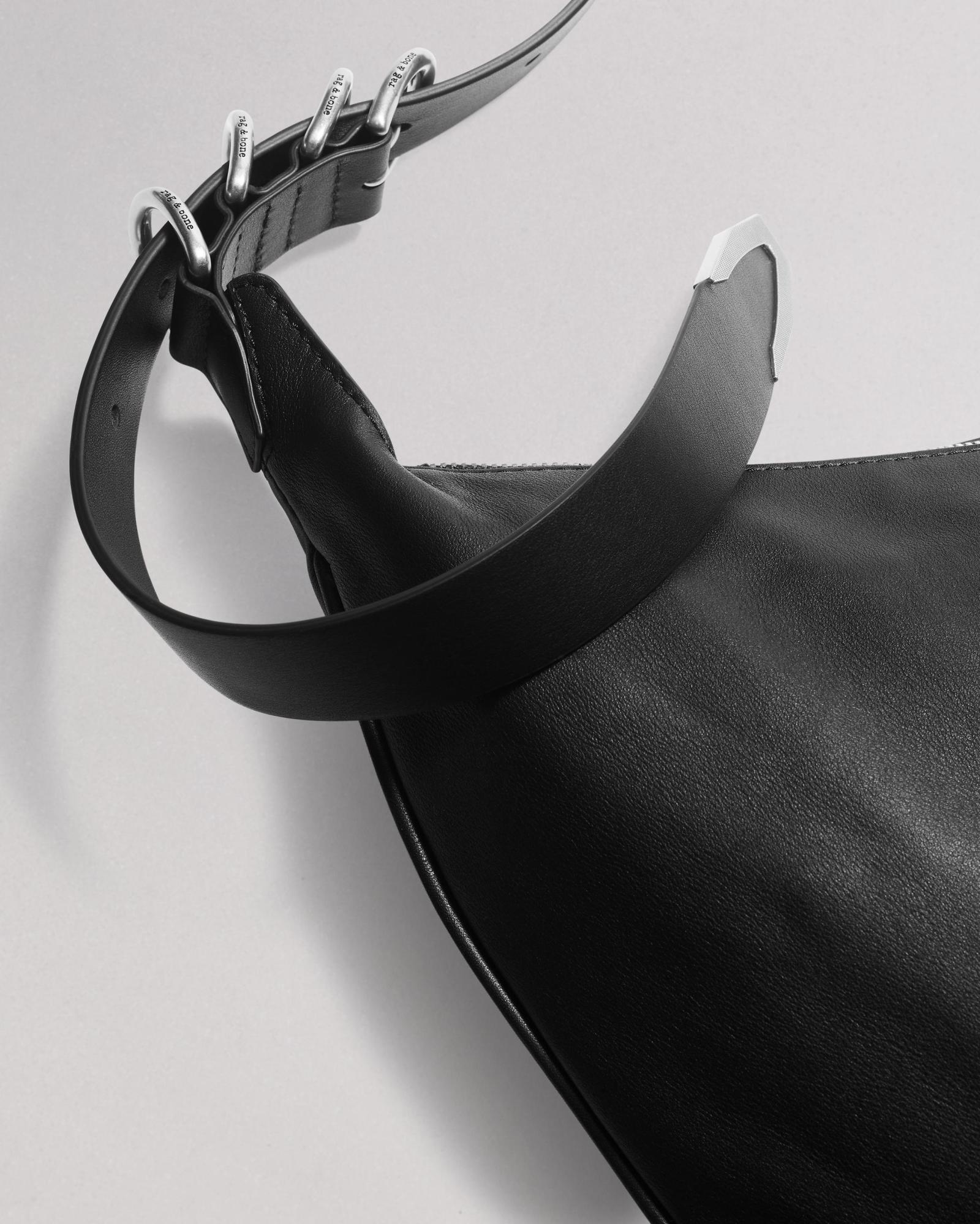 Rag & Bone Zippered Shoulder Bag In Black