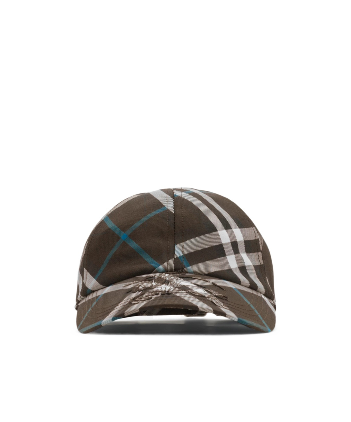 Burberry Men's Ekd Check Baseball Cap In Brown
