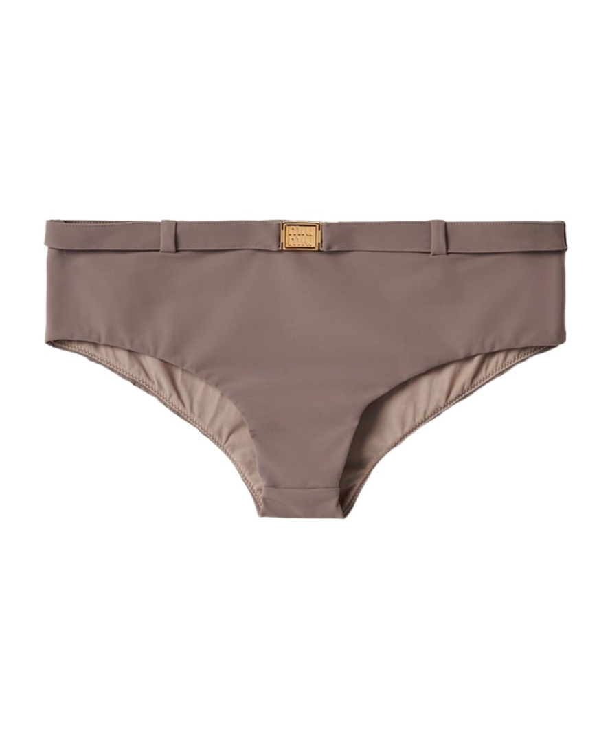 Miu Miu Slip Bikini In Gray