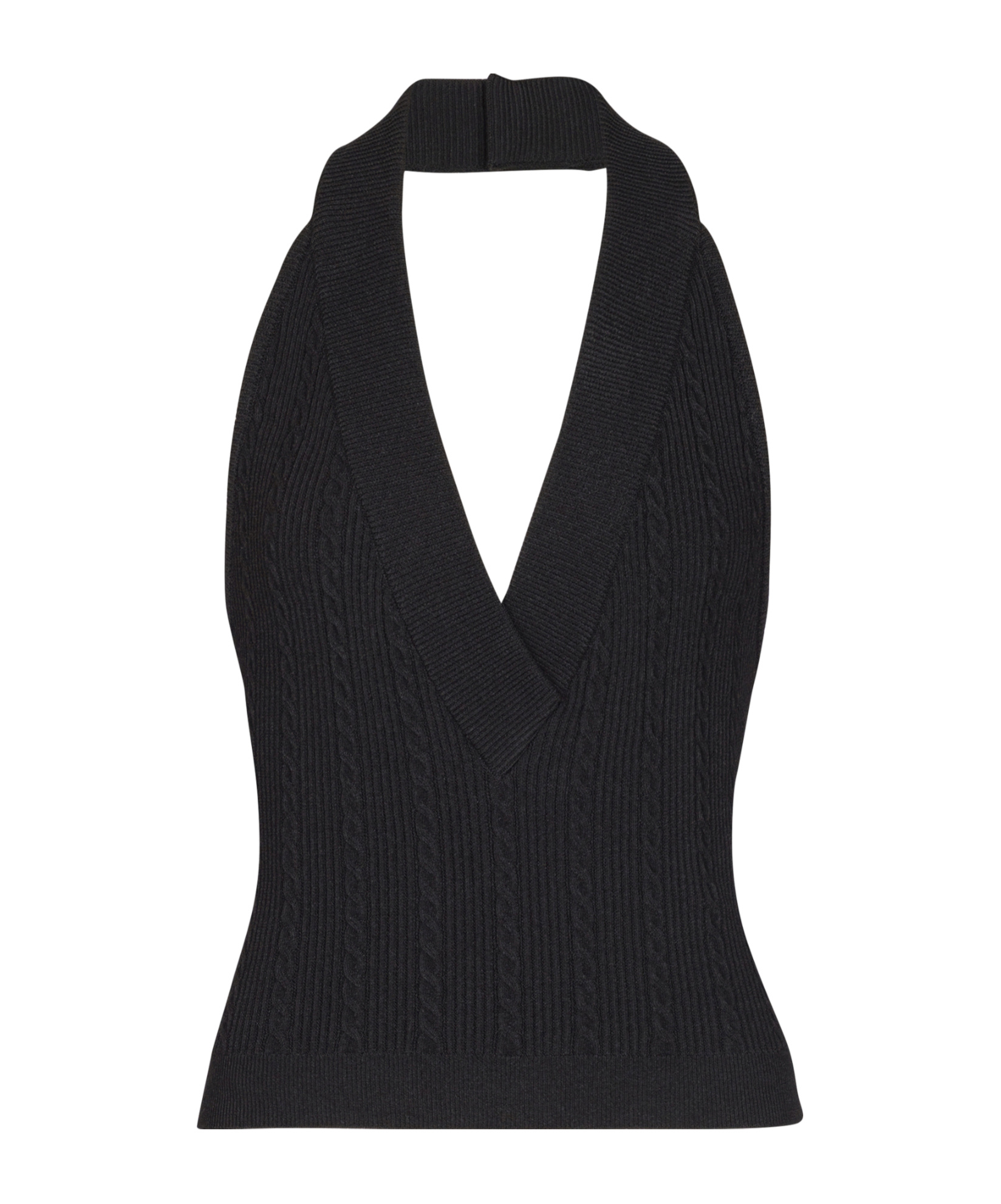 Balmain Cable-knit Halterneck Top