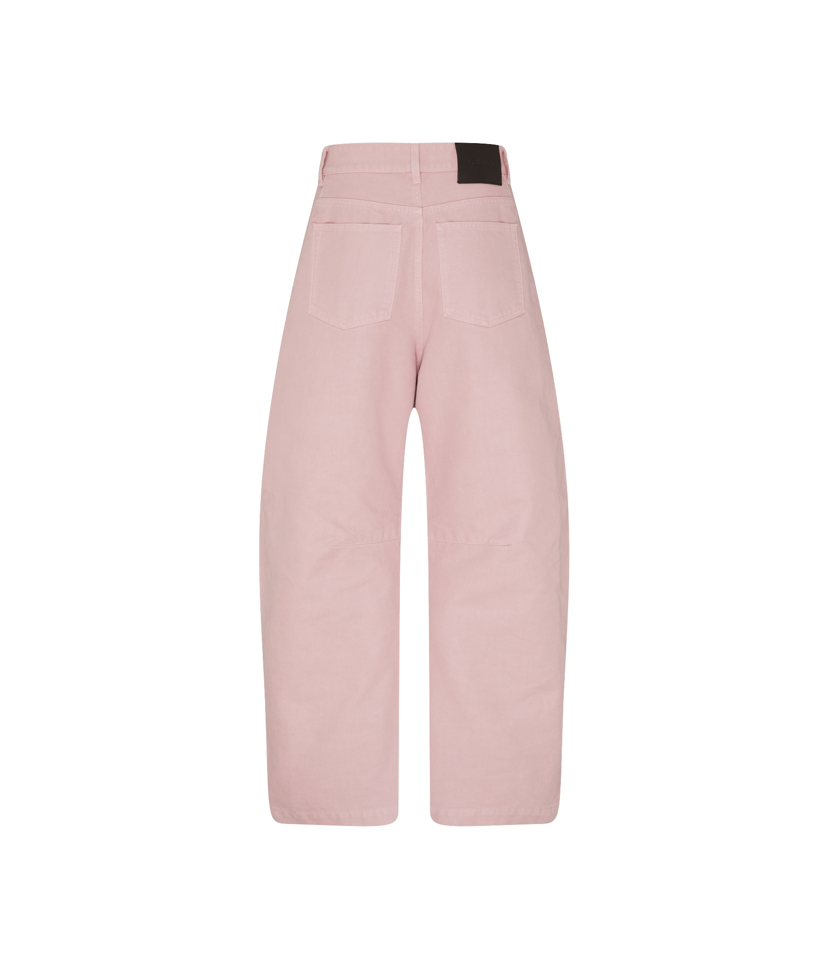 Loewe Barrel Pleated Wide-leg Ankle Trousers In Pink