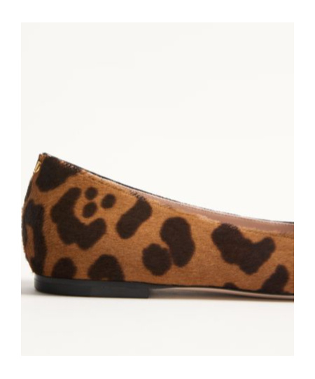 Valentino Garavani Bowow Ballerina In Pony-effect Calfskin Woman Animal Print 41 In Multi