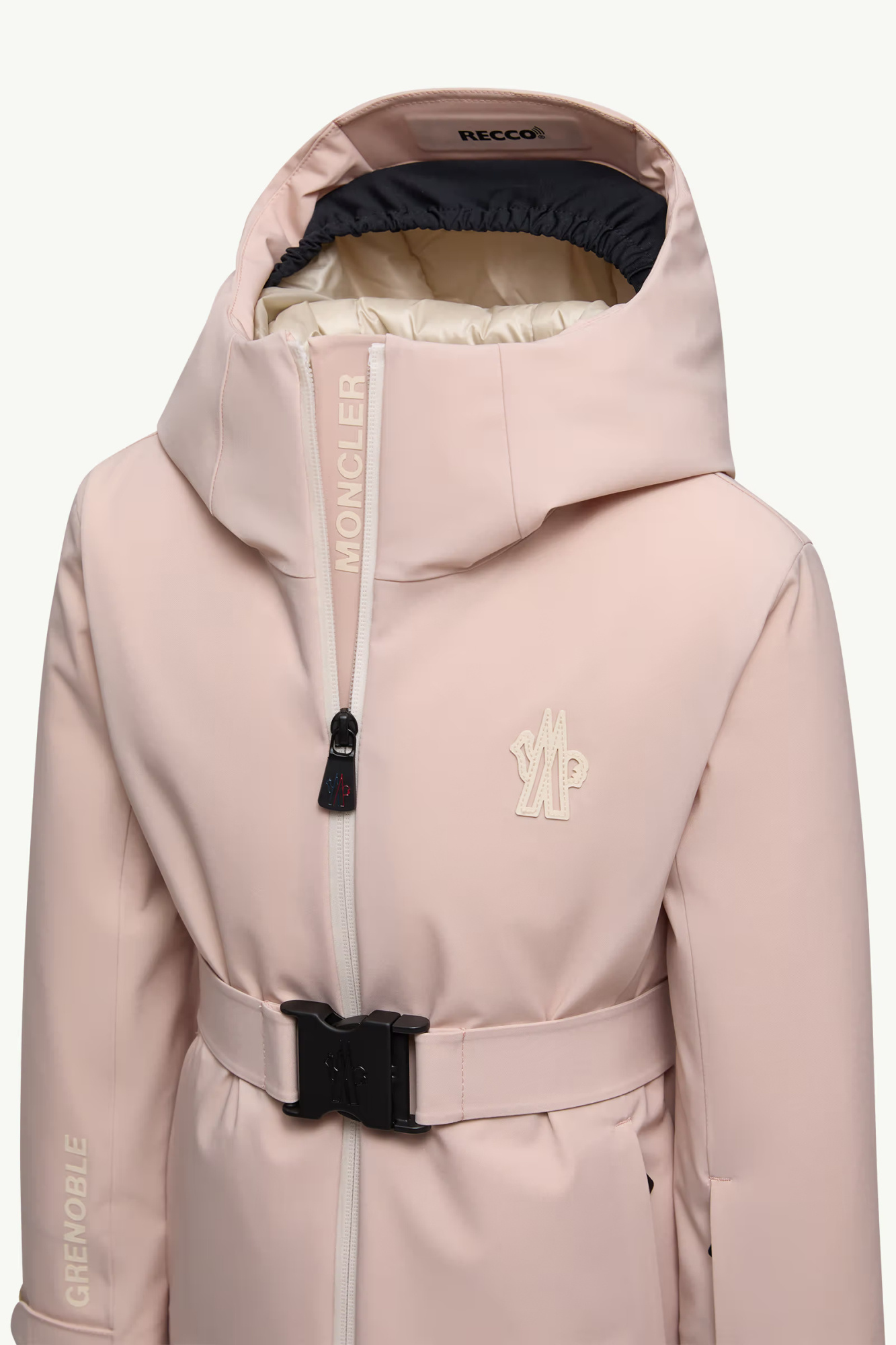 Moncler Yoline Hooded Down Ski Jacket In Pink