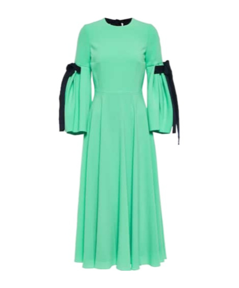 Roksanda Perdita Crepe Midi Dress In Green