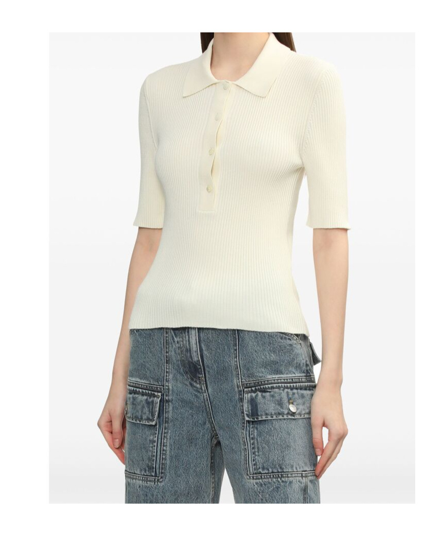 Apc Danae Cotton Polo Shirt In White