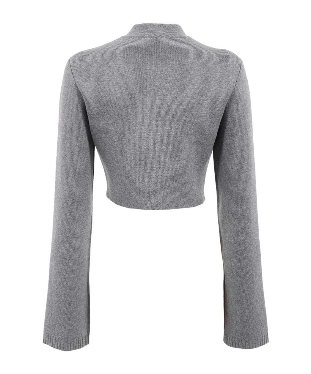 Khaite Ello Knit Cropped Jacket In Gray
