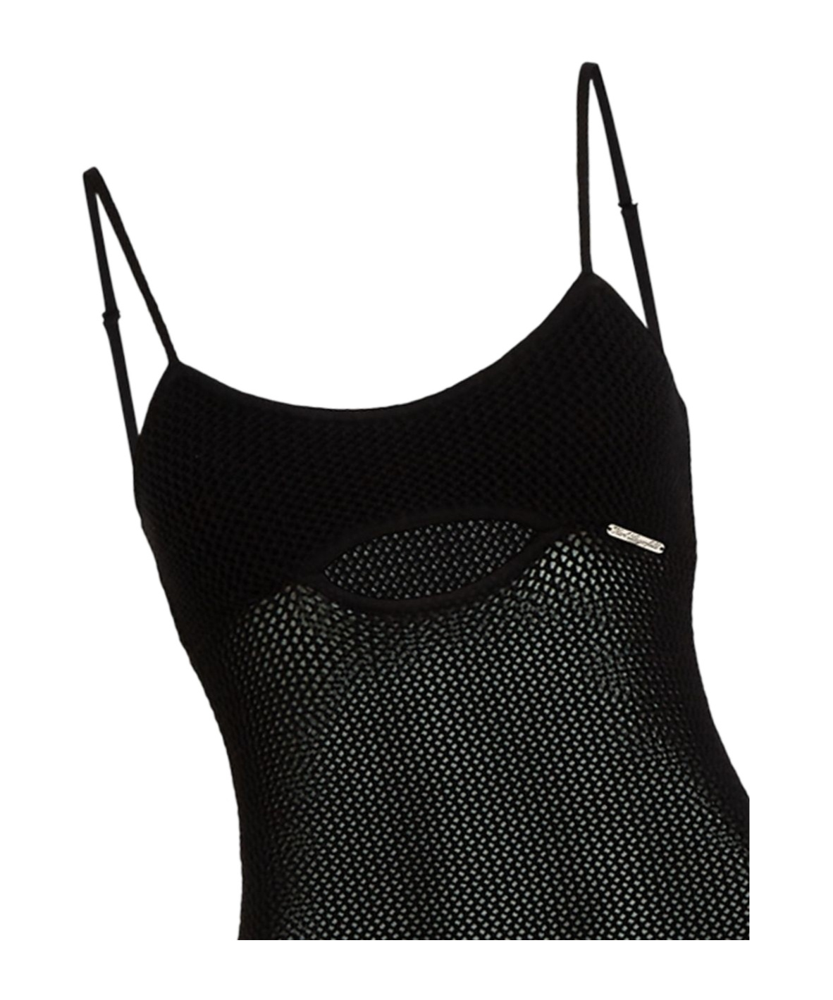 Karl Lagerfeld Crochet-knit Maxidress In Black