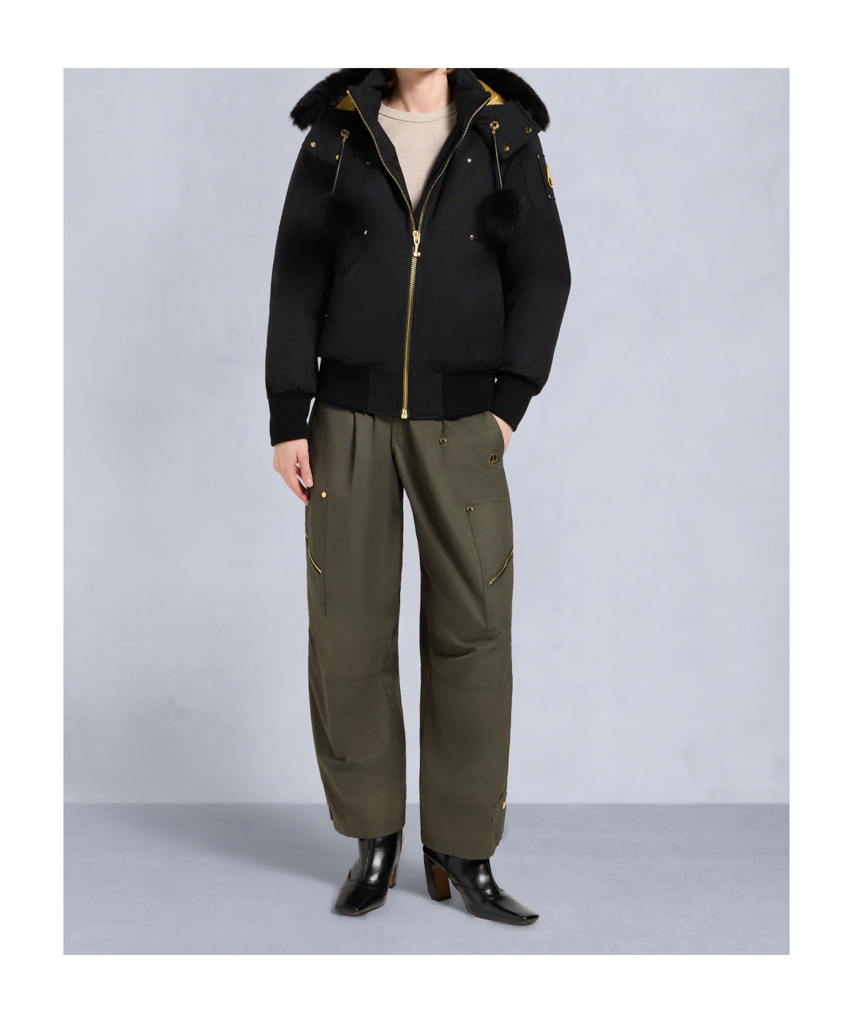 Moose Knuckles Sainte Flavie Down Jacket In Black