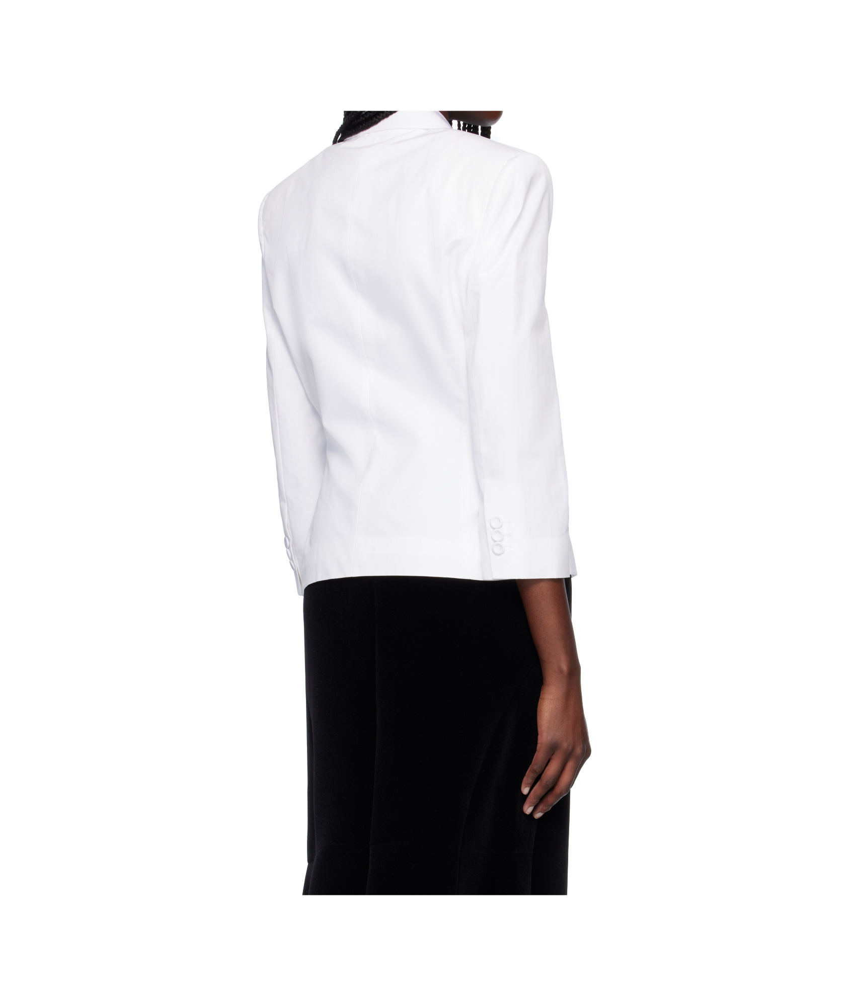 Marni White Poplin Baby Single Breasted Jacket In Lily White
