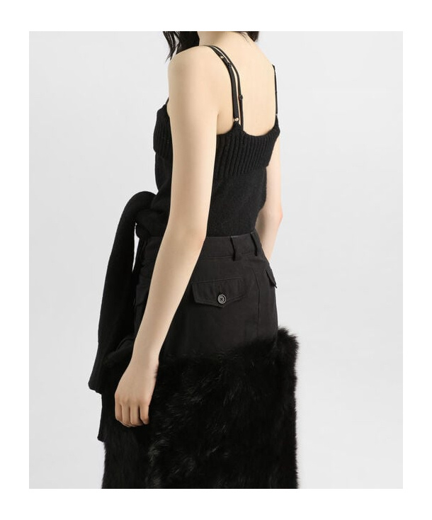 Dolce & Gabbana Wool Blend Tank Top In Black
