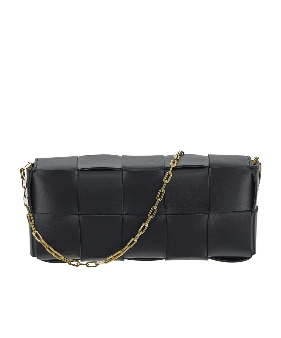 Bottega Veneta Mini Intrecciato Chain Bag In Black