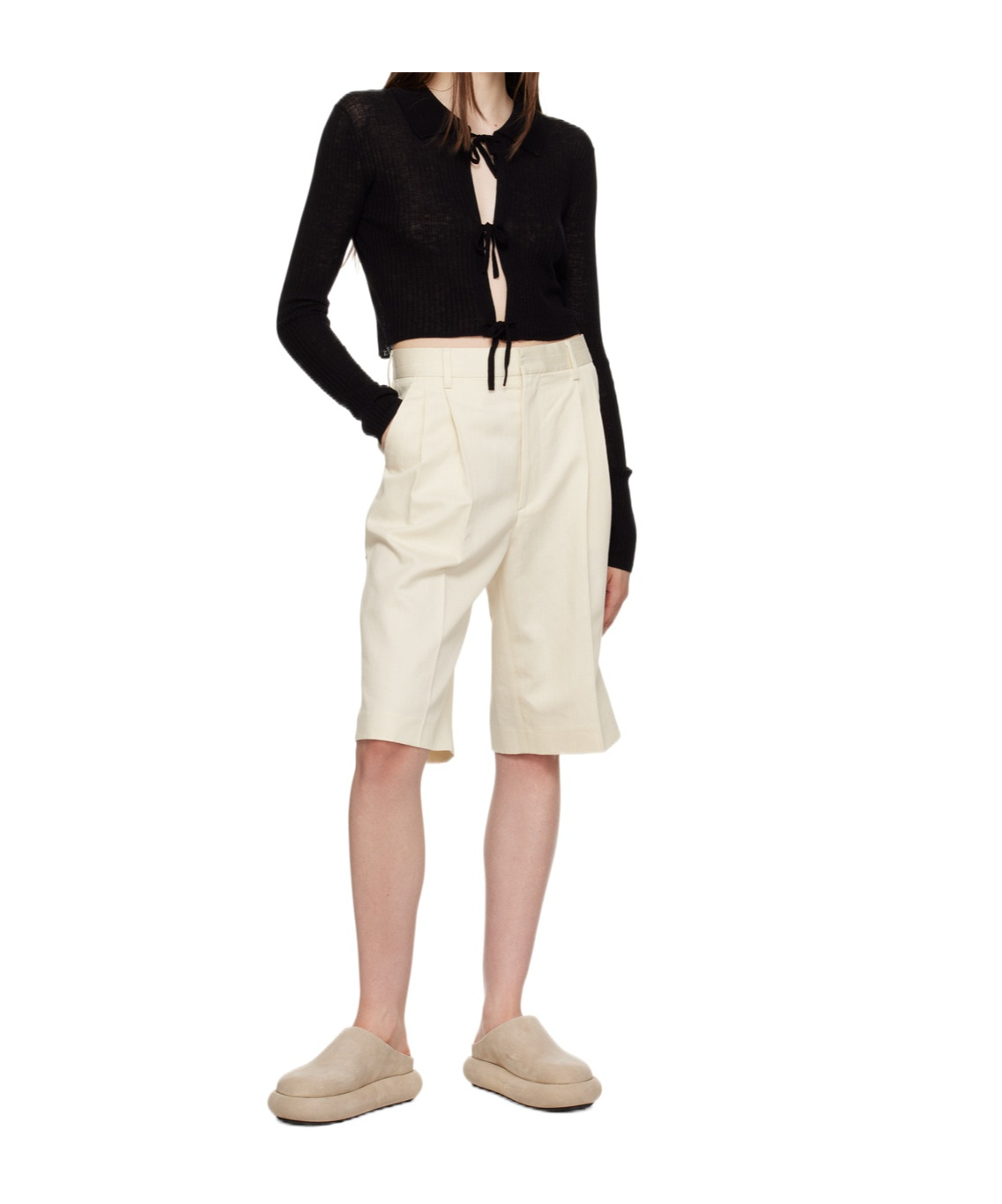 Filippa K Off-white Relaxed Shorts In Neutral