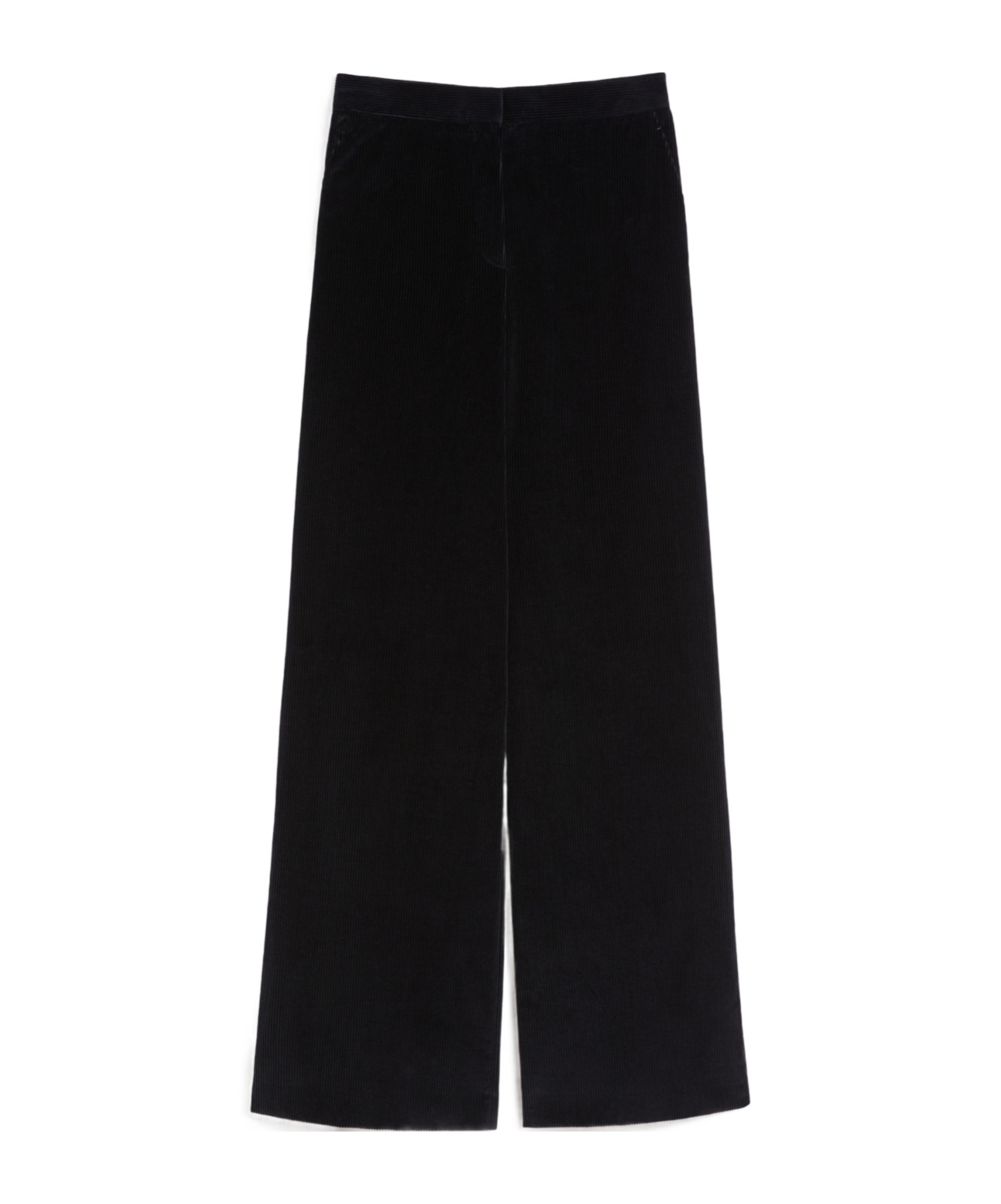 Max Mara Flared Velvet Trousers In Black