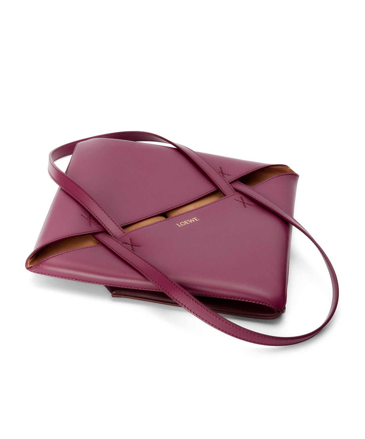 Loewe Puzzle Fold Shoulder Bag In Red