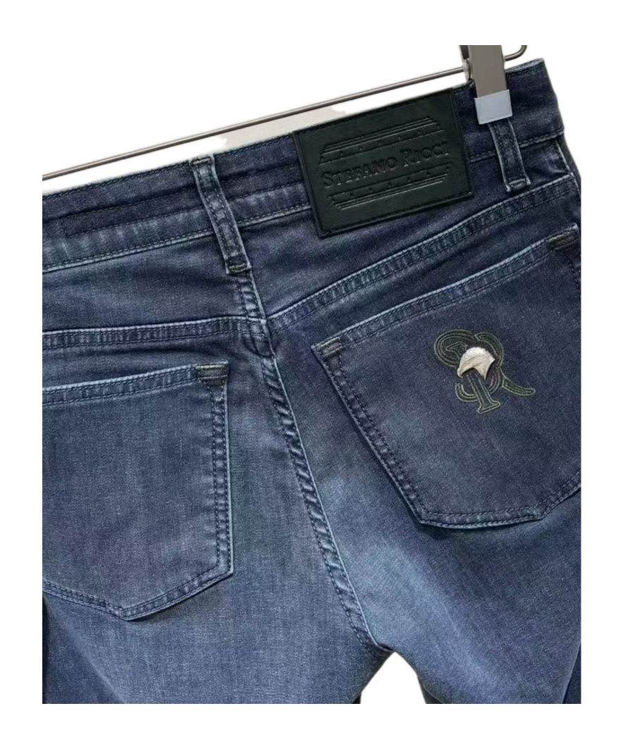 Stefano Ricci Belt Loop Jeans In Blue
