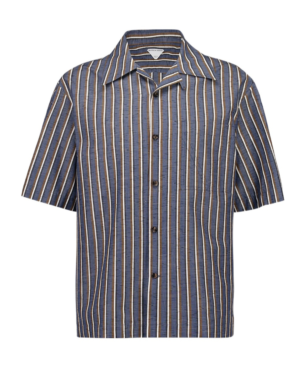 Bottega Veneta Stripe Cotton And Linen Shirt
