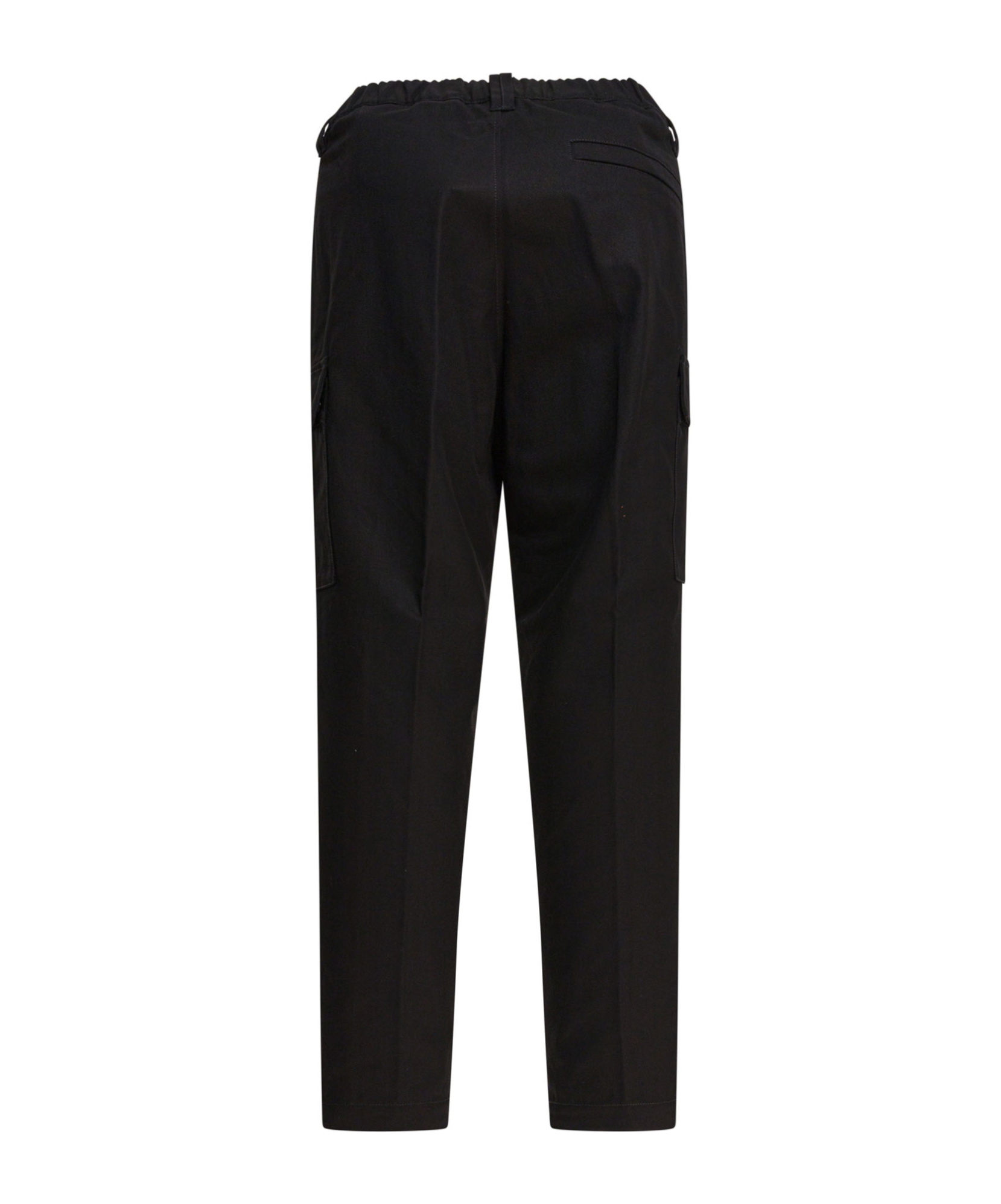 Stone Island Belt Loops Slacks In Black