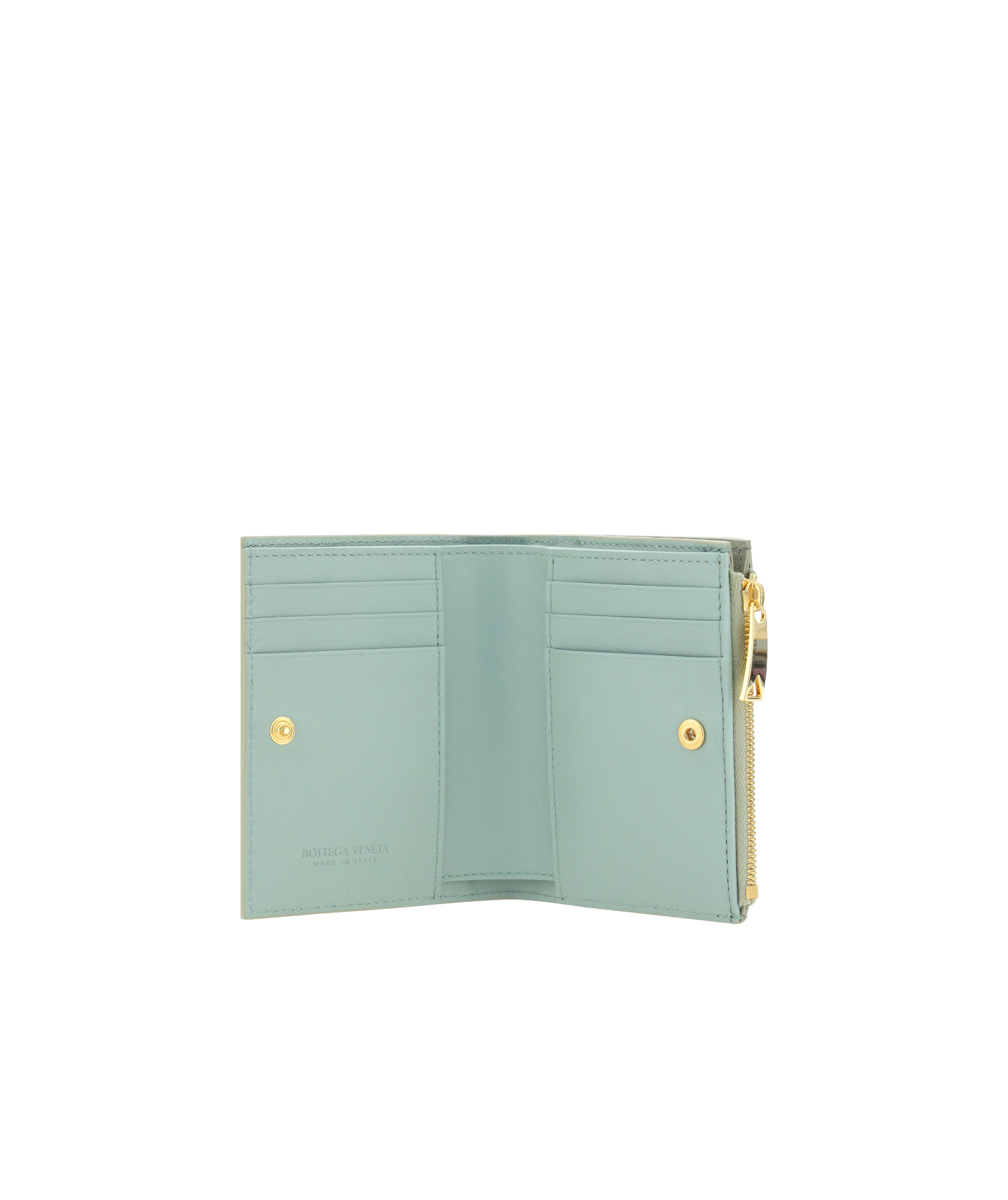 Bottega Veneta Intreciato Small Logo Wallet In Nude