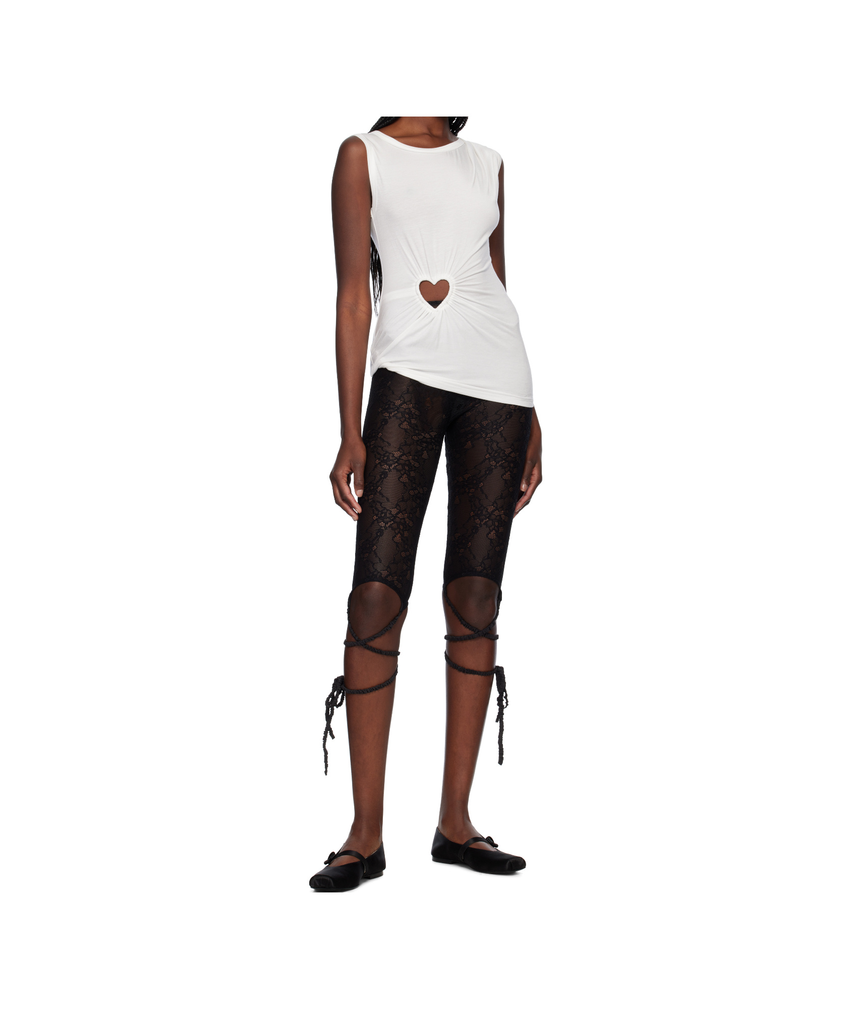 Ambush Heart-shaped Pattern Vest In White