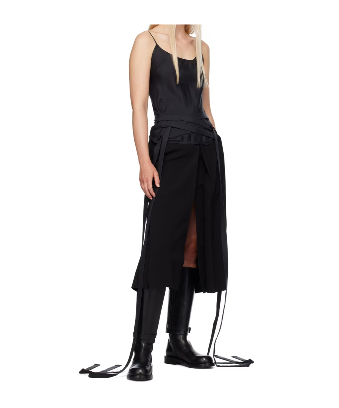 Ann Demeulemeester Black Skya Fluid Tank Top In Black