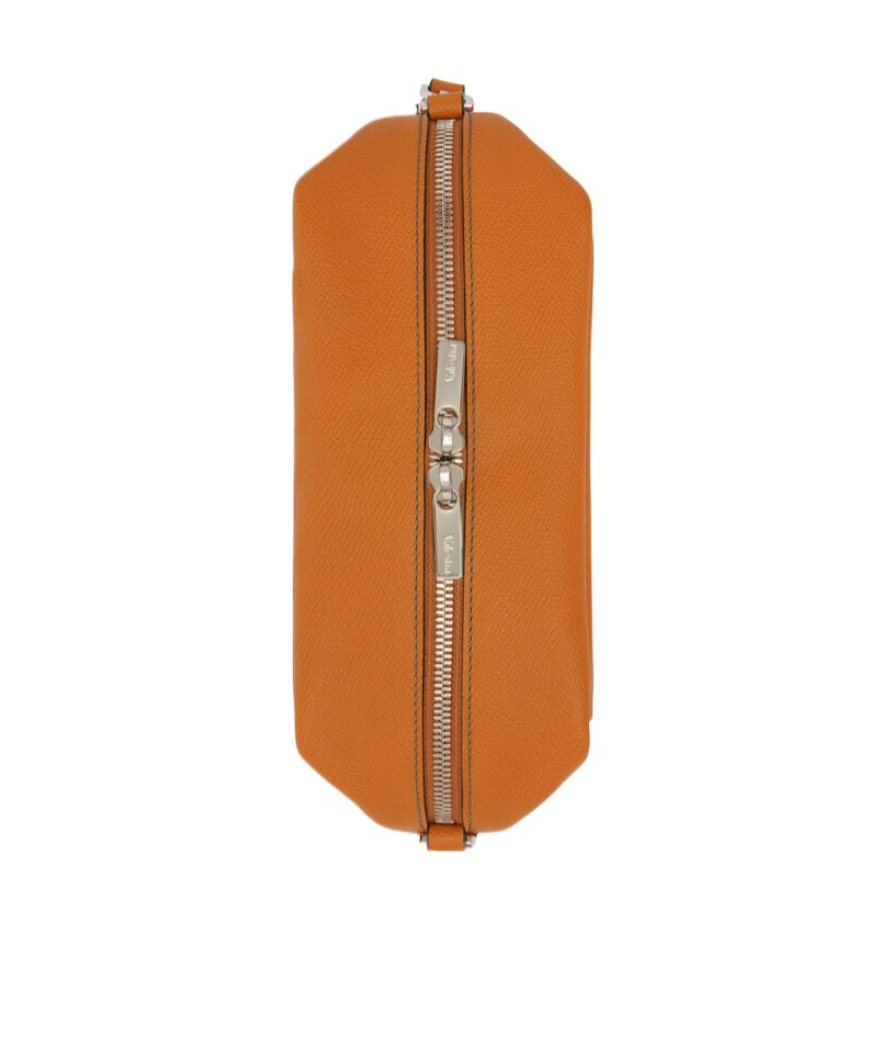 Valextra Zippered Crossbody Bag In Brown
