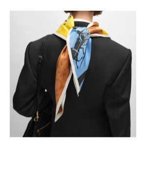 Celine Square In Silk Twill In Multi