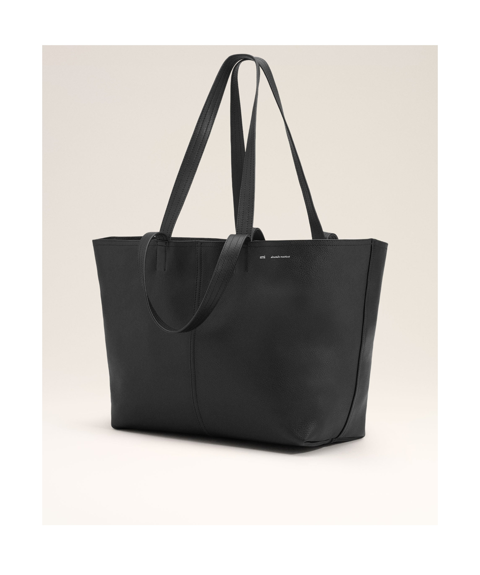 Ami Alexandre Mattiussi Letter Detail Shoulder Bag In Black