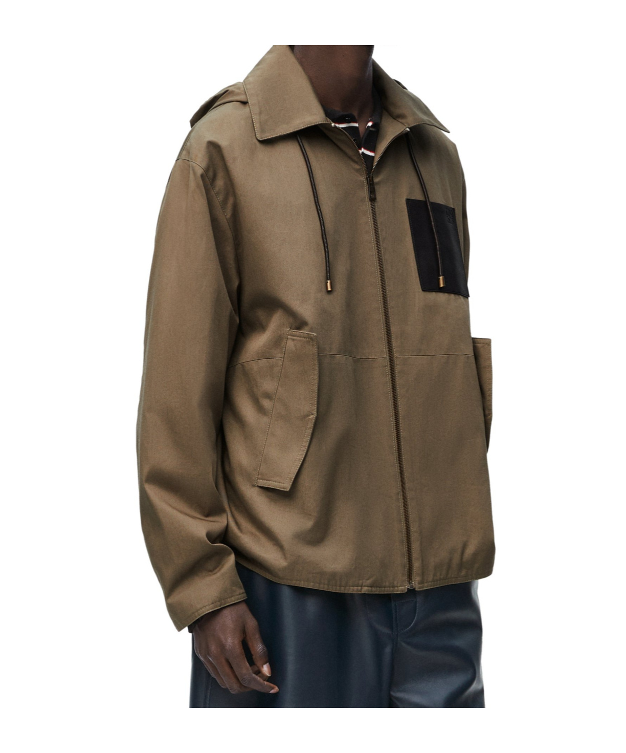 Loewe Hooded Jacket In Brown