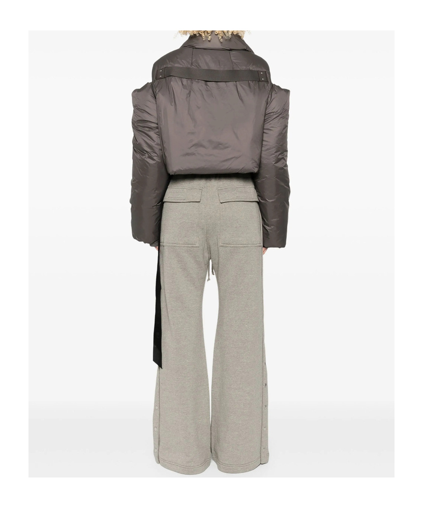 Rick Owens Drkshdw Zip-front Cropped Jacket In Gray