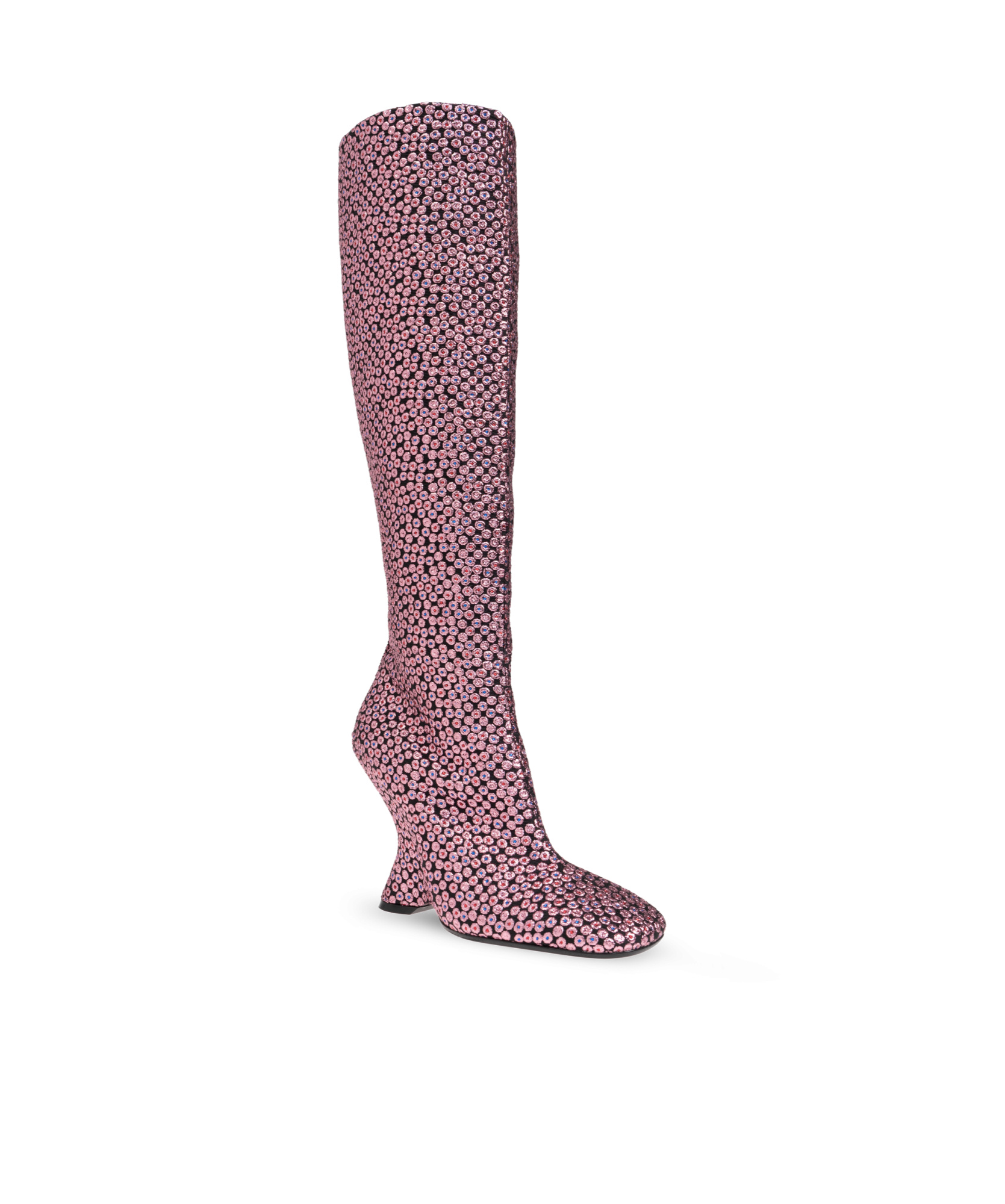 Dries Van Noten Square-toed Boots In Pink