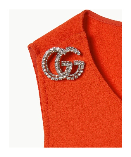 Gucci Evening Dress With Double G In Gold