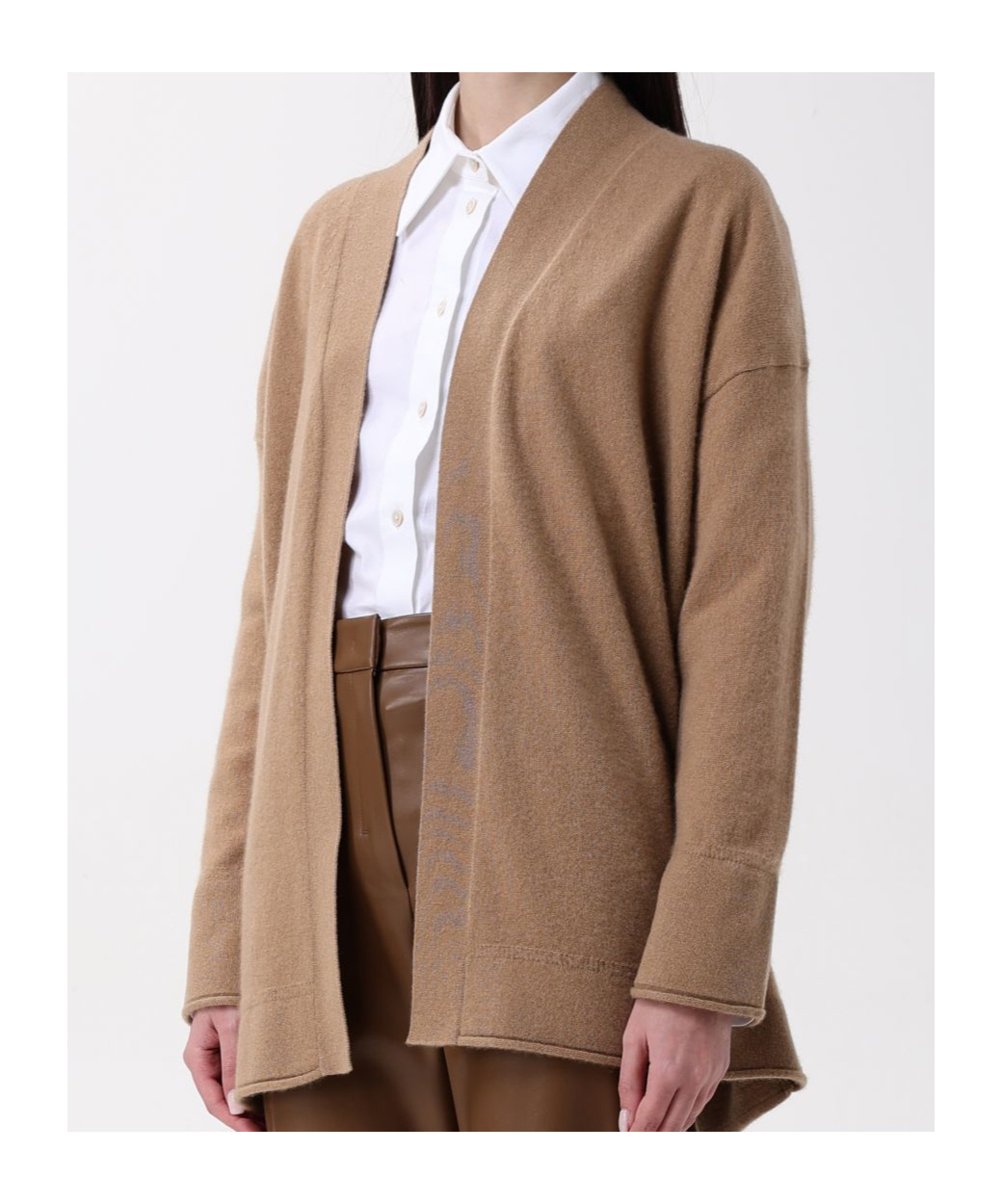 Max Mara Cardigan Woman Camel In Brown