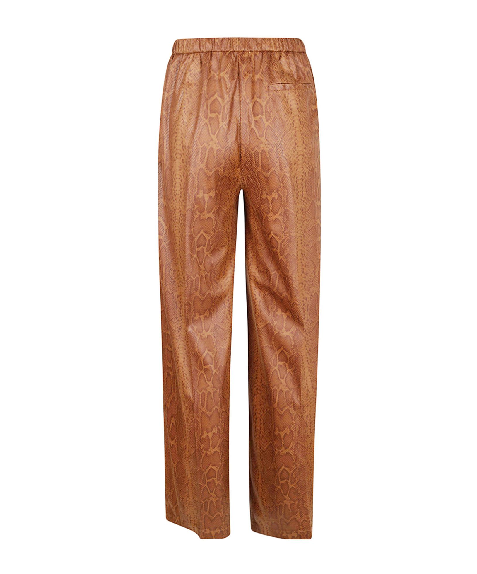 Forte Forte Elastic Waist Casual Pants In Brown