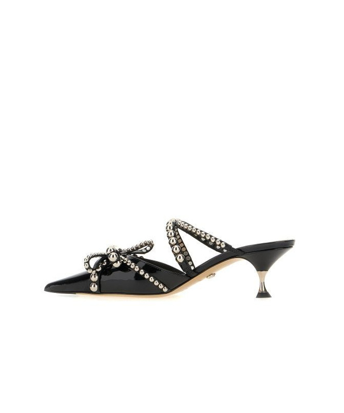 MACH&MACH 55MM STUDDED LEATHER MULES