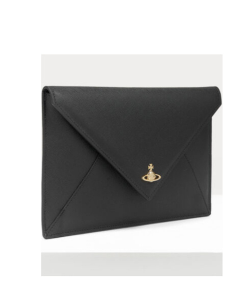 Vivienne Westwood Saffiano Plain Cloth Envelope Clutch In Nude
