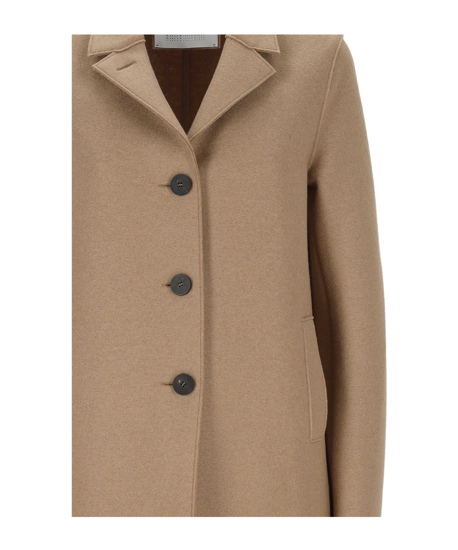 Harris Wharf London Button-fastening Wool Coat In Brown