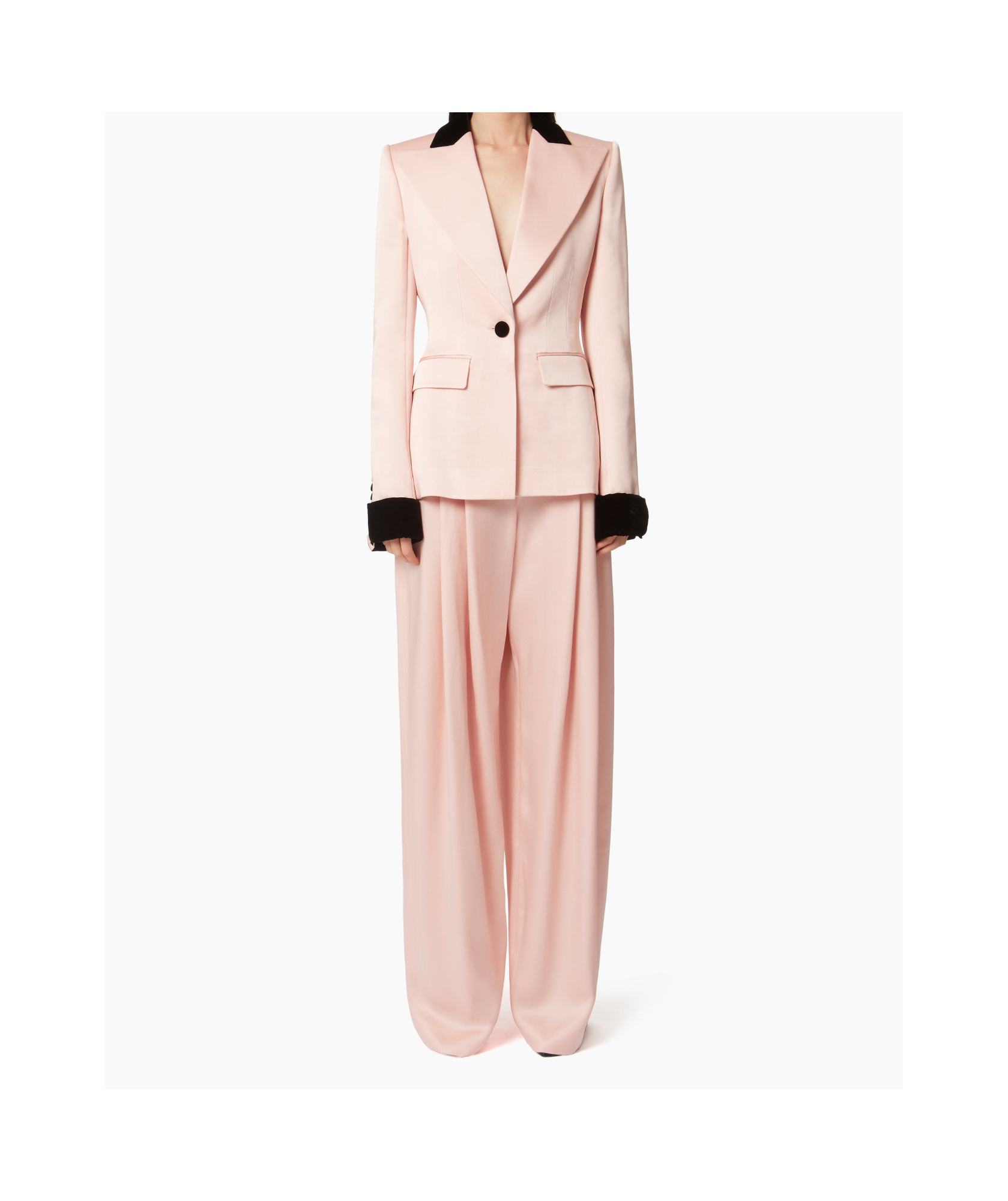 Nina Ricci Pleated Wide-leg Pants In Pink
