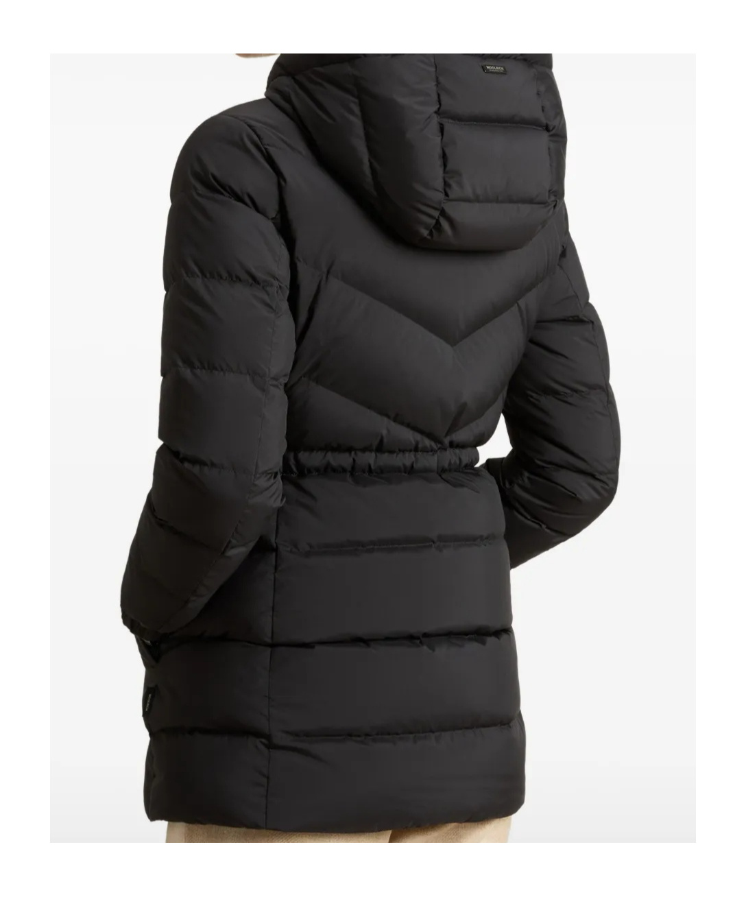 Woolrich Shirley Down Jacket In Microfiber In Black