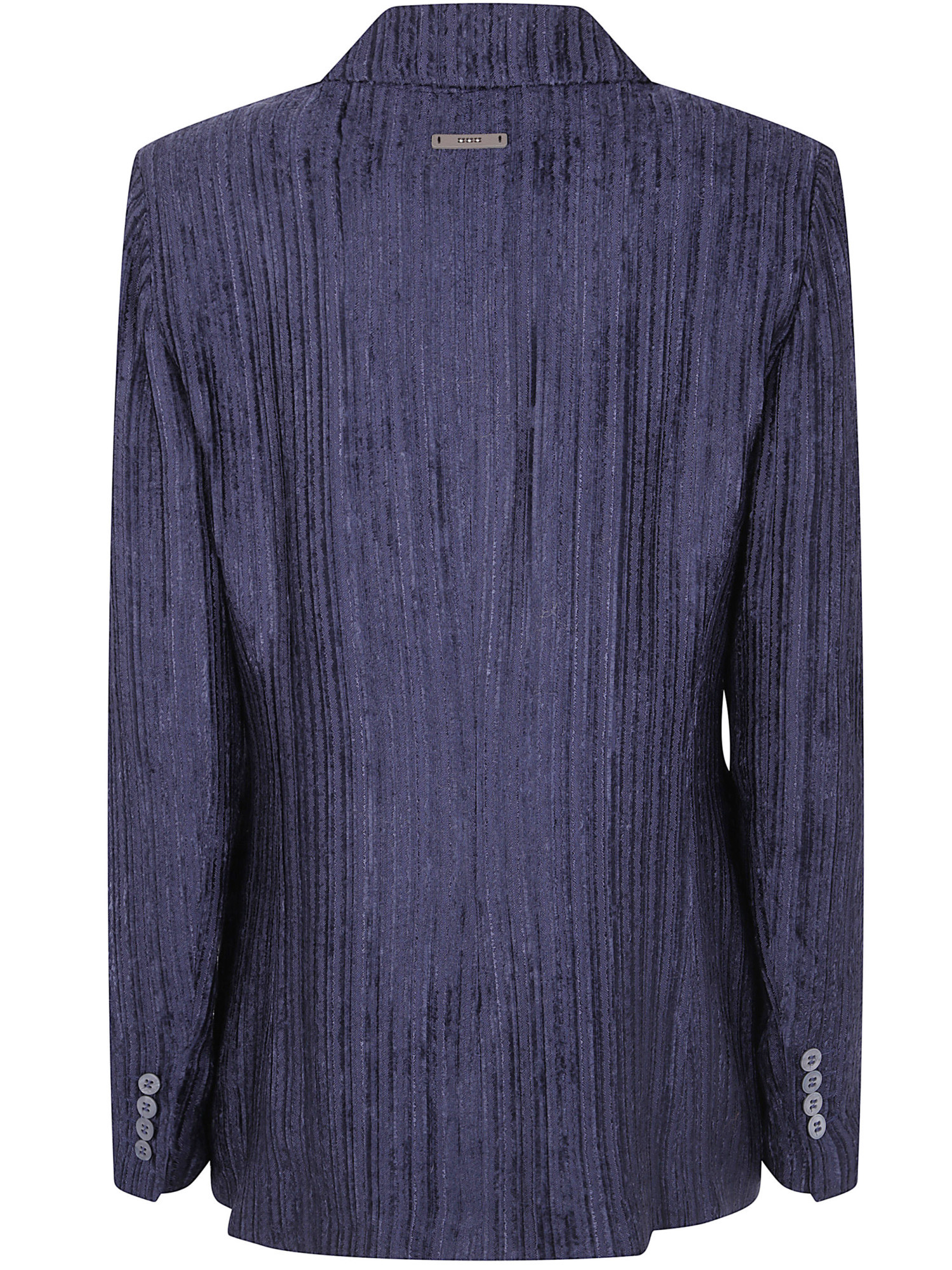 Peserico Collared Long-sleeved Suit Jacket In Blue