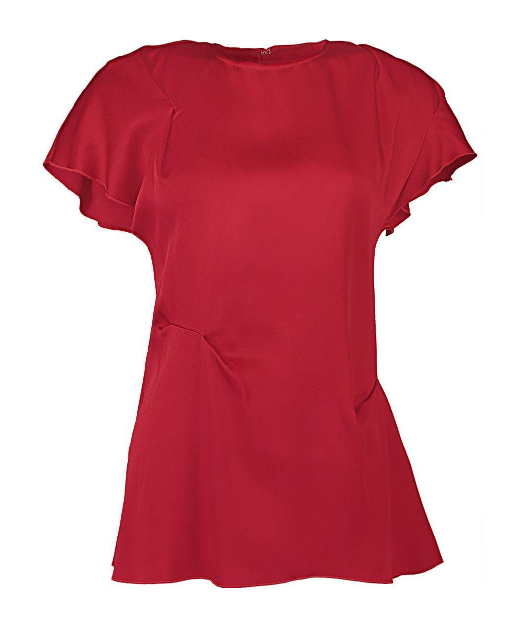 Victoria Beckham Crew Neck Top In Red