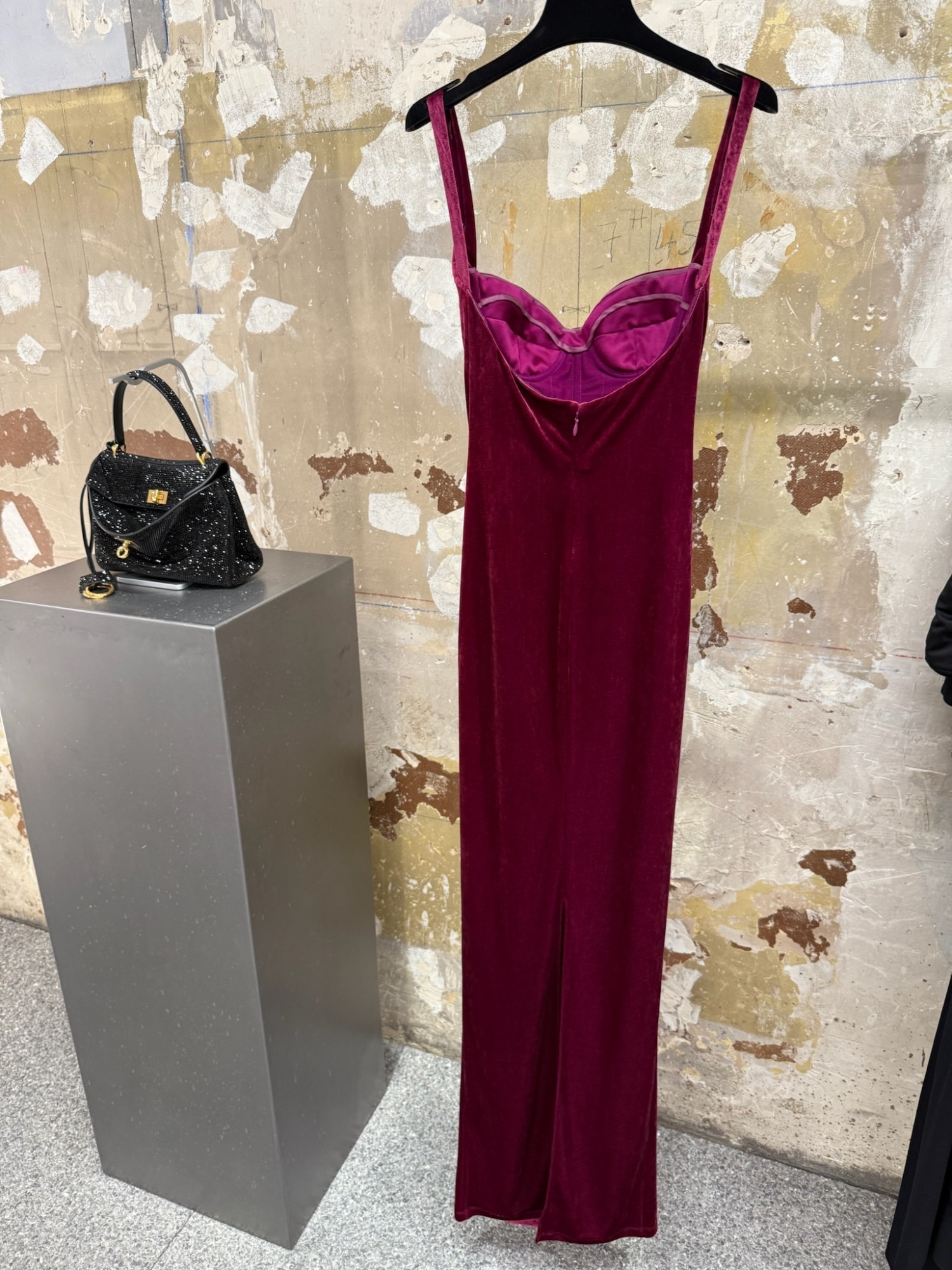 Balenciaga Women's Fitted Gown In Plum In Red