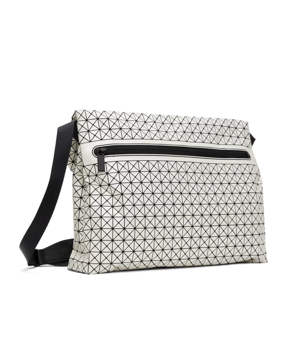 Bao Bao Issey Miyake Geometric Messenger Bag In White